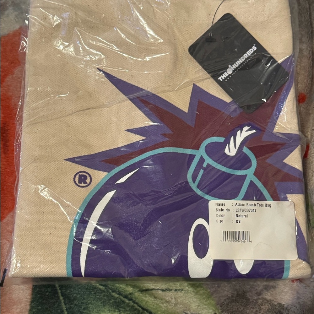 The Hundreds Natural and Purple Tote Bag